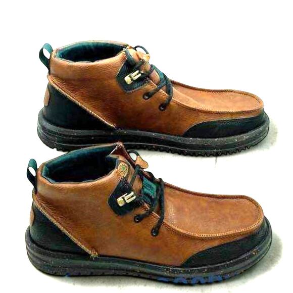 Men\'s Size 9 HEY DUDE  Bradley Chukka Boots Brown/Black Casual Shoes 44864-22G main image 7